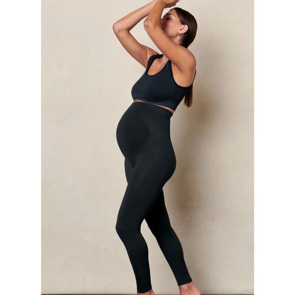BLANQI Maternity Belly Support Leggings Size Medium in Black - Picture 1 of 7